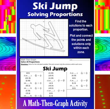 Ski Jump A Math Then Graph Activity Solving Proportions Tpt