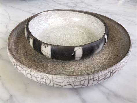 Naked Raku Plate And Bowl Set By Elke Levine