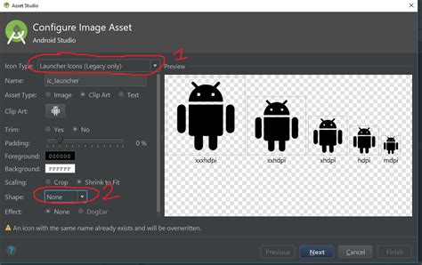 Resuelta Android Android Studio Image Asset Launcher Icon