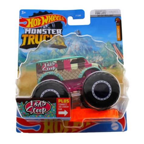 Hot Wheels Monster Trucks Scale Bad Scoop Includes Crushable Car Fred Meyer
