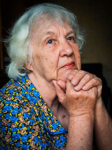 Premium Photo Thoughtful Senior Woman At Home