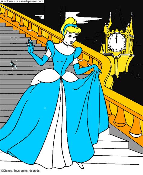 Dessin Colori Coloriage Cendrillon Et Les Coups De Minuit Par Un