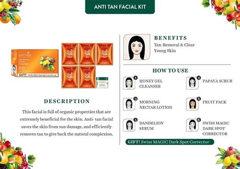 Buy Biotique Anti Tan Facial Kit With Free Swiss Magic Dark