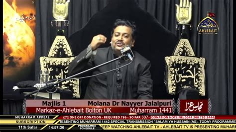 01 Majlis Maulana Dr Nayyar Jalalpuri 11th Safar 1442 29th Sep