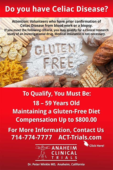 Celiac Disease Clinical Trial Celiac Disease Foundation