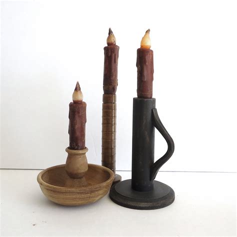 Primitive Battery Candles With Timers By Raggedyree On Etsy