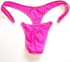 Sdfpj 2pcs Translucent Mens Nylon Thongs Men Sexy Button Bikini Briefs Gay G String Color