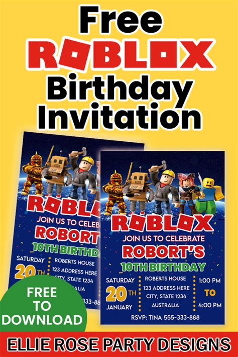 No Free Roblox Birthday Invitation Unleash The Fun