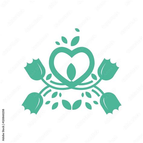 Wedding Flower, Crest and Symbols Stock Vector | Adobe Stock