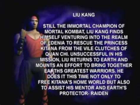 Mortal Kombat 4 All Characters Bios YouTube