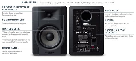 M Audio Bx D Inch Way W Powered Studio Monitor Single