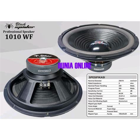 Jual Speaker Komponen Black Spider Inch Bs Wf Wf