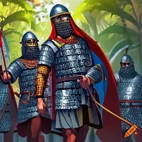 Byzantine Soldiers Marching Through The Yucatan Jungle On Craiyon