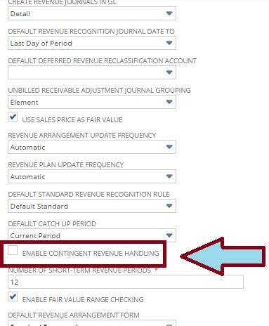 Netsuite Setting Advanced Revenue Management Preferences