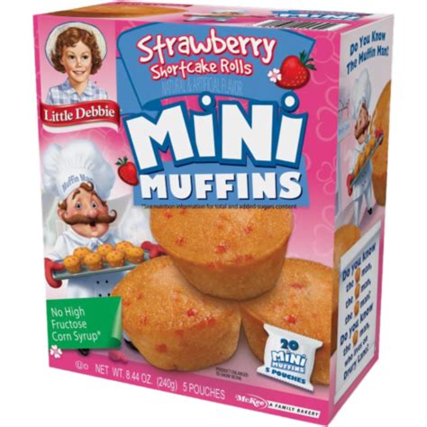 Little Debbie Strawberry Shortcake Mini Muffins 10 Boxes 50 Bite Size