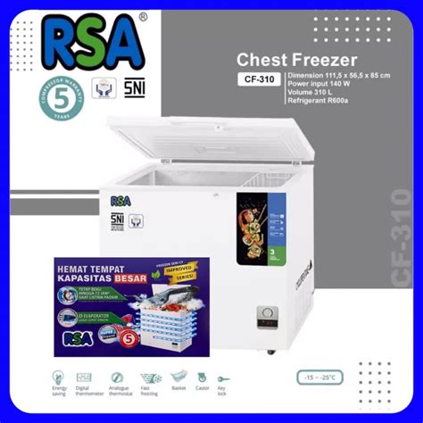 Chest Freezer Rsa Cf Kapasitas Liter Lazada Indonesia