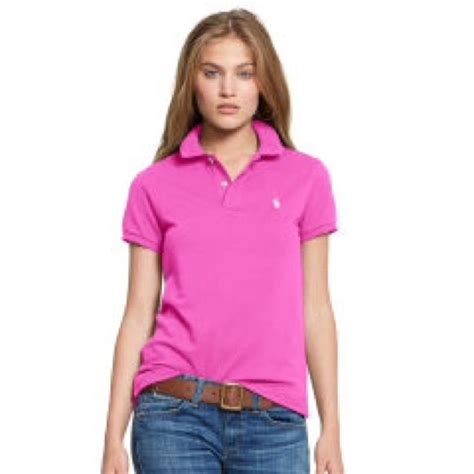 Pink Ralph Lauren Polo | Polo shirt women, Pink ralph lauren polo, Polo shirt outfits