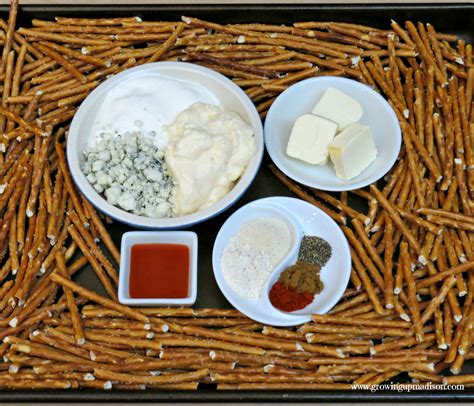 Buffalo Pretzel Sticks With Blue Cheese Dipping Sauce Annmarie John