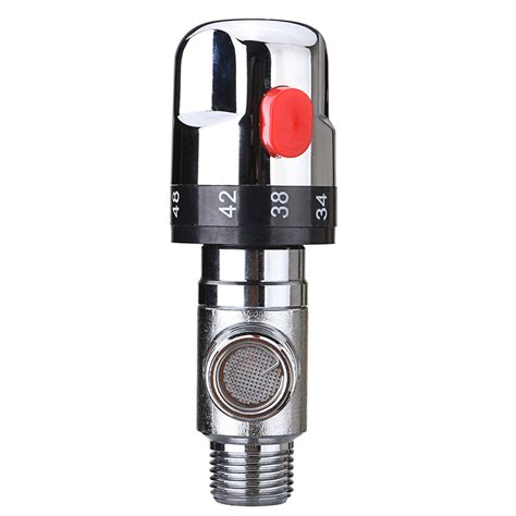 Mm Hot Cold Water Thermostatic Mixing Valve Way Adjust Temperature Electronic Pro
