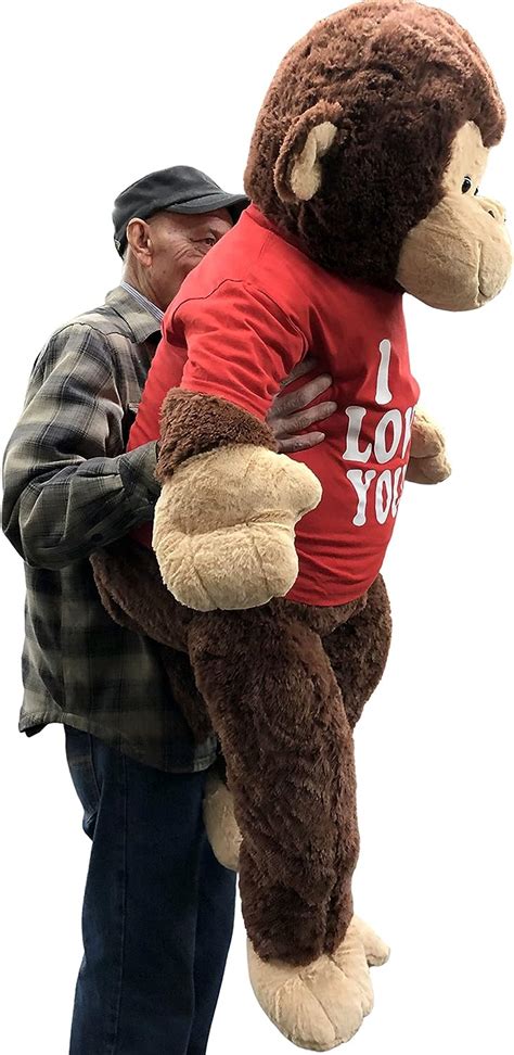 Buy Big Plush Giant Stuffed Monkey With I Love You Shirt Large 4 Foot