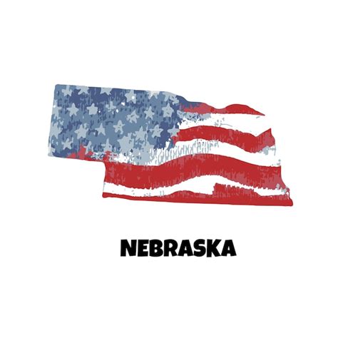 Premium Vector Usa State Nebraska American Flag Watercolor Background