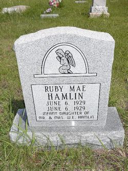 Ruby Mae Hamlin 1929 1929 Mémorial Find a Grave