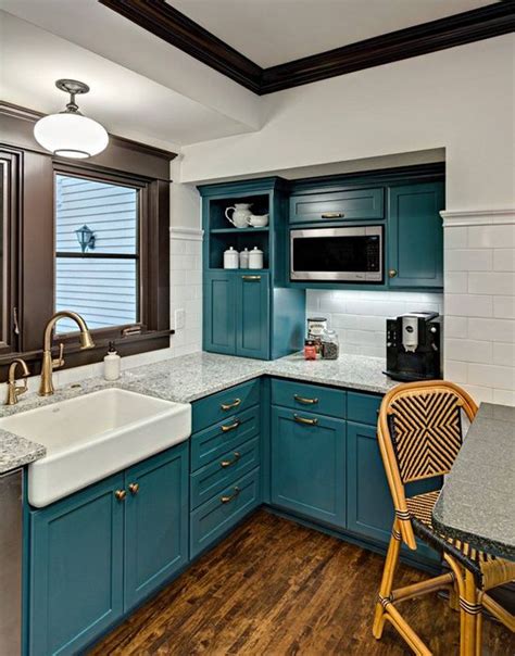 Teal Painted Kitchen Cabinets – Things In The Kitchen