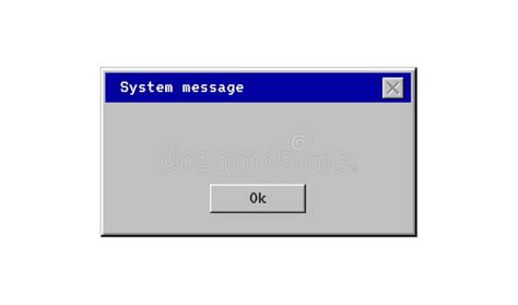 Retro Computer Window Old User Interface Warning Message Retro