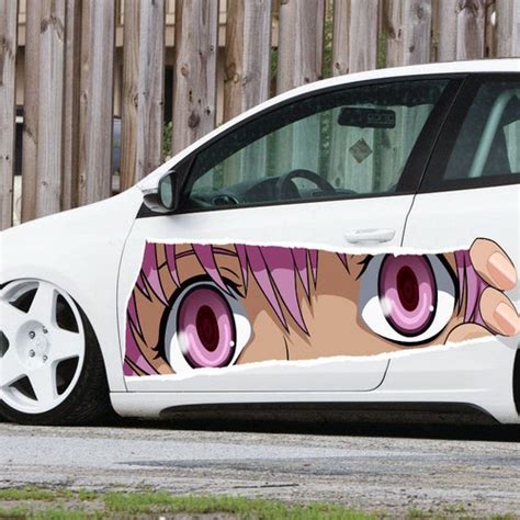 Anime Eyes Full Color Car Vinyl Design Sexy Anime Car Wrap Etsy