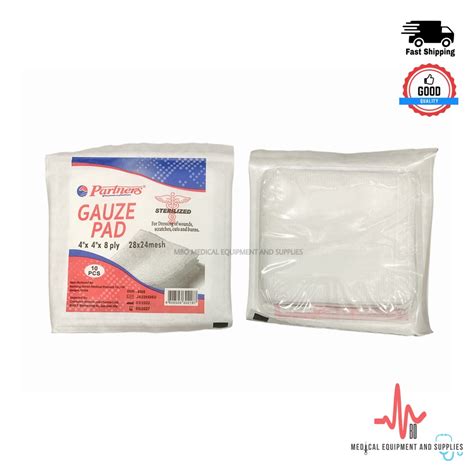 partners sterile gauze pad xxply pack pcspack pcspack