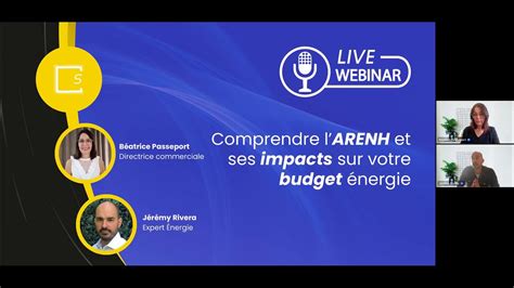 Webinar Comprendre Larenh Et Ses Impacts Sur Votre Budget