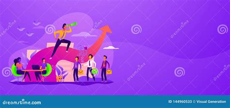 Leadership Web Banner Concept. Stock Vector - Illustration of goal ...