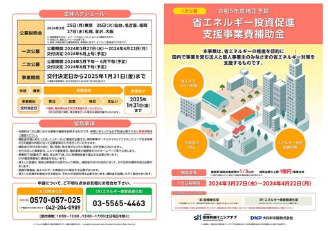 受付終了補助金令和5年度補正予算 省エネルギー投資促進支援事業費補助金一次公募の概要が公表されました 局所排気装置冷凍機