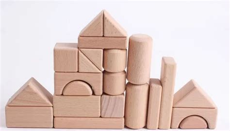 Free Shipping Natural Wood Logs Building Blocks Geometric Shapes Wooden