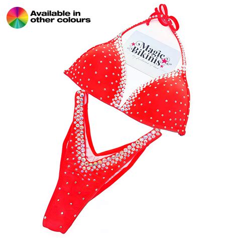 Quick Ship Competition Bikini No Ab Crystal Edges Magic Bikinis Custom Competition Suits