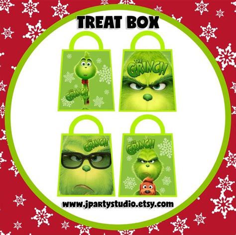 The Grinch Inspired Treat Box Merry Grinchmas The Grinch Theme Party