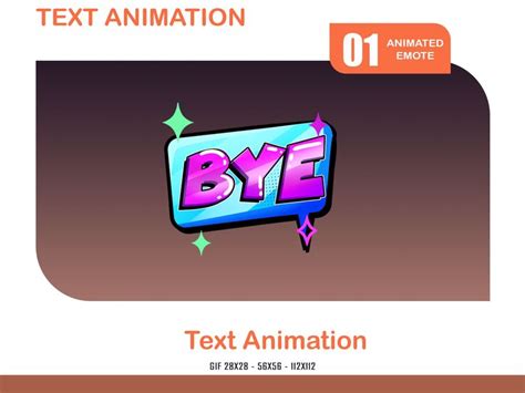 Bye Animated Emote Twitch Text Animated Emote Bye Animation Text