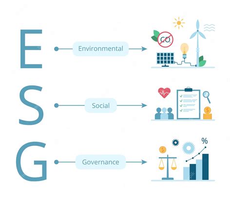 Esg Concepto De Medio Ambiente Social Y Gobernanza Ilustración