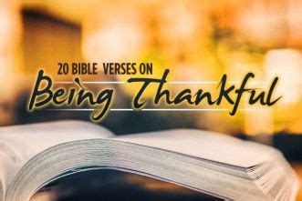 20 Bible Verses on Being Thankful | Bible verses, Verses, Bible