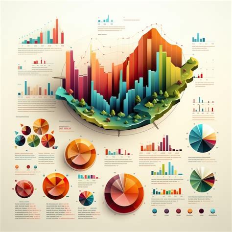 Premium Vector Flat Design Vector Statistics Elements On White Background