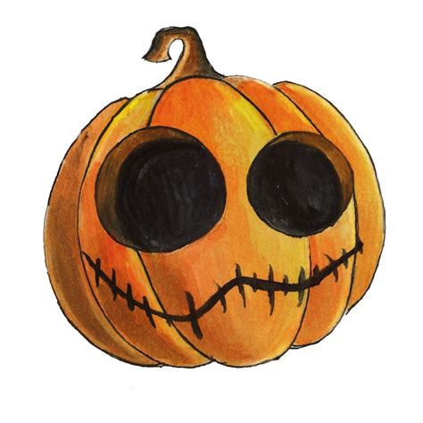 Calabaza Acuarela Ilustraci N Vegetal Mano Dibujar Arte De Halloween