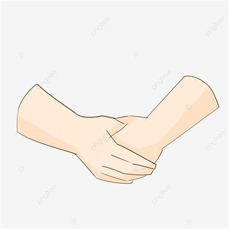 Handshake Cooperation White Transparent Cartoon Hand Drawn Cooperative