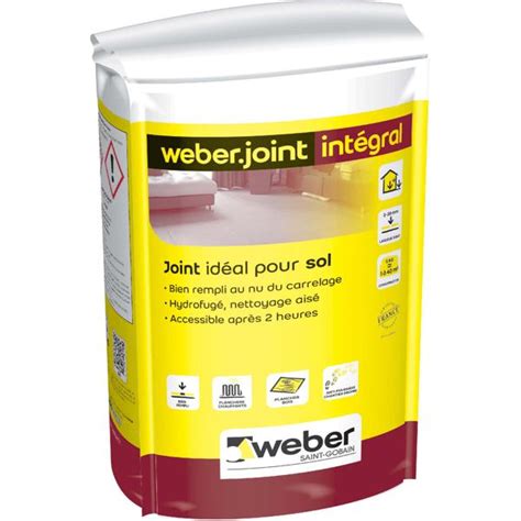 Mortier Joint Weberjoint Integral Gris Perle Sac Kg Samse Fr