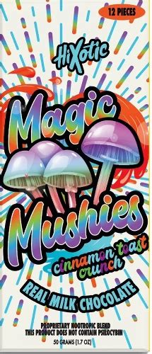 Hixotic Magic Mushies Chocolate Bar 12 Pieces 300mg Sweet Southern