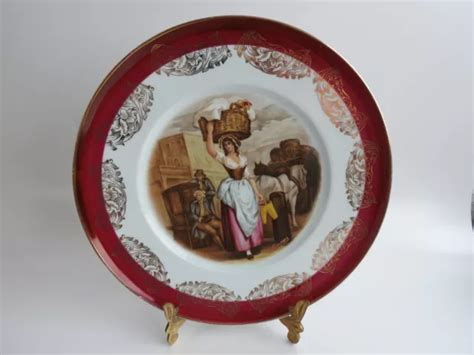 ASSIETTE ANCIENNE DE collection en porcelaine de Limoges signée PLAT