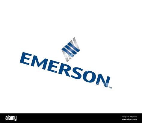 Emerson Electric, Rotated Logo, White Background B Stock Photo - Alamy