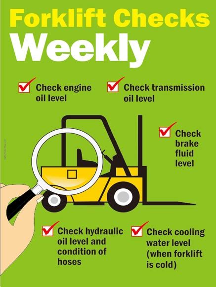 Forklift Weekly Check Safety Poster Shop