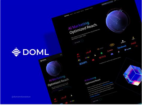 AI MArketing Company Website Landing Page DOML Figma