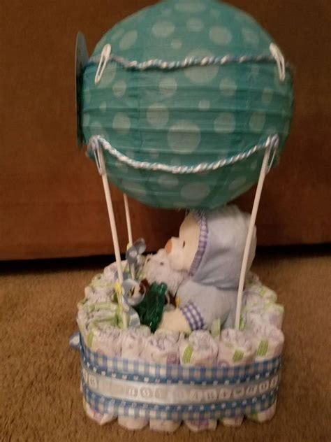 Hot Air Balloon Diaper Cake Baby Diaper Cake Baby Shower Etsy