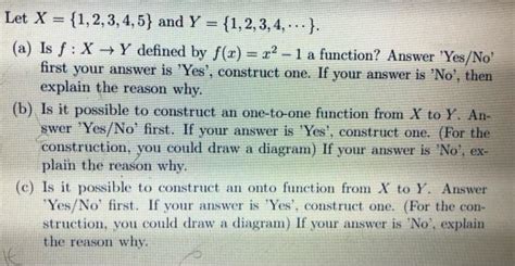 Solved Let X {} {1 2 3 4 5 And Y {1 2 3 4 }